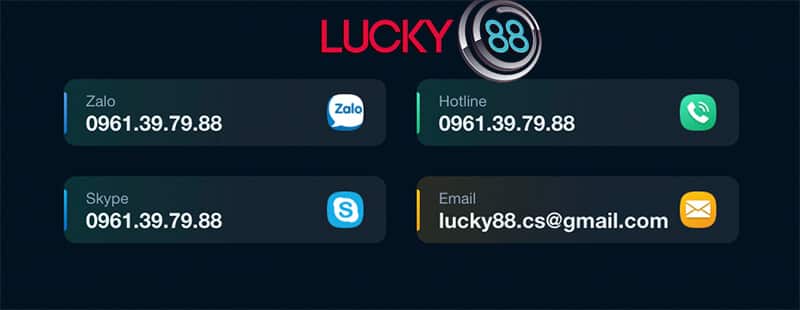 Các kênh hỗ trợ khách hàng đang có tại Lucky88